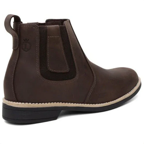 Bota Botina Masculina Chelsea 100% Couro Palmilhas De Gel